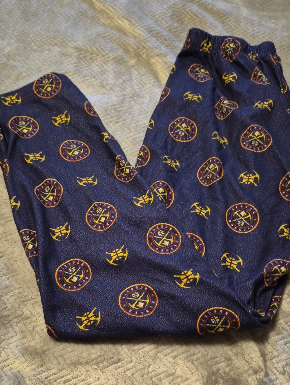 Denver Nuggets Navy Sleepwear Pants wih Logo Accents